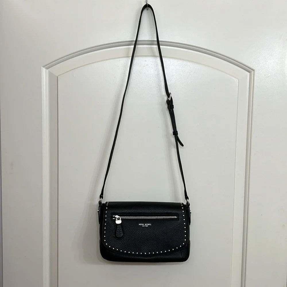 Henri Bendel Dakota studded flap Crossbody Black - Picture 3 of 16